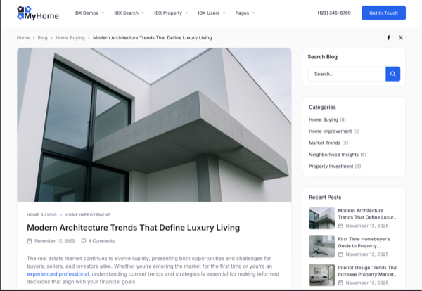 Blog Post by MyHome