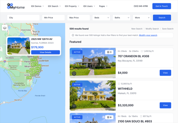 Search Results by MyHome
